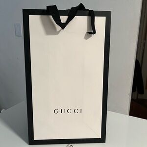 Gucci Cream and Black Gift Bag